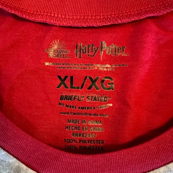 XL Briefly Stated Mens 2-Piece Harry Potter Sleep Set Sleepwear Pajama Christmas - Picture 3 of 10